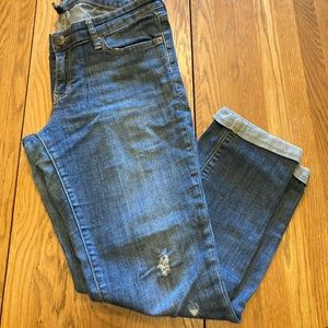 Size 10.  Boyfriend jeans